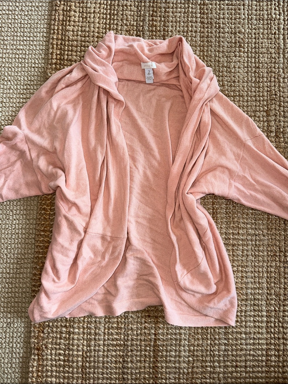 Chicos Rabbit Fur / Cotton Cardigan